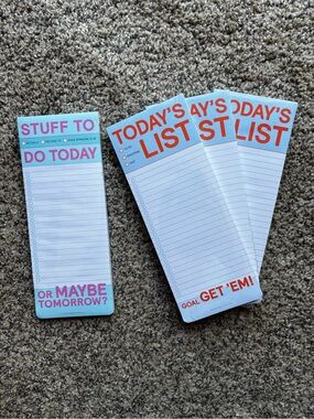 NWT Knock Knock Lot of 4 Notepads 3.5” X 9”